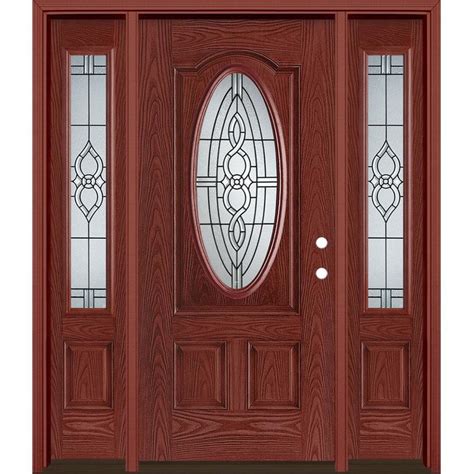 Black Modern Front Doors · Therma-Tru. 36-in x 80-in Fiberglass 3/4 Lite Obsidian Painted Prehung Single Front Door with Brickmould Insulating Core · Greatview ....